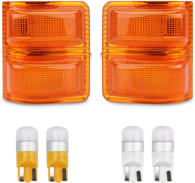 Best View Signal Mirror Lights, Amber Lens Side Marker Lamp for 2008-2016 Ford F250 F350 F450 F550 Super Duty for Pickup Truck,Amber & White led Turn Signal Light Aftermarket Replacement,2 PCS - Image 1
